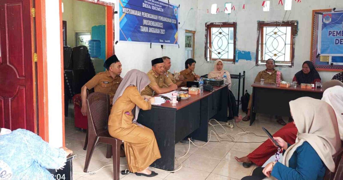 Pj Sangadi Idumun Novie Mokoagow saat Musrenbangdes 2027