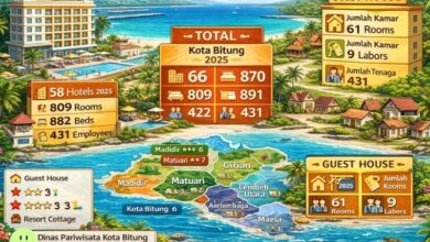 Data hotel dan guest house Kota Bitung 2025