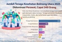 Jumlah tenaga kesehatan Bolmong Utara 2025