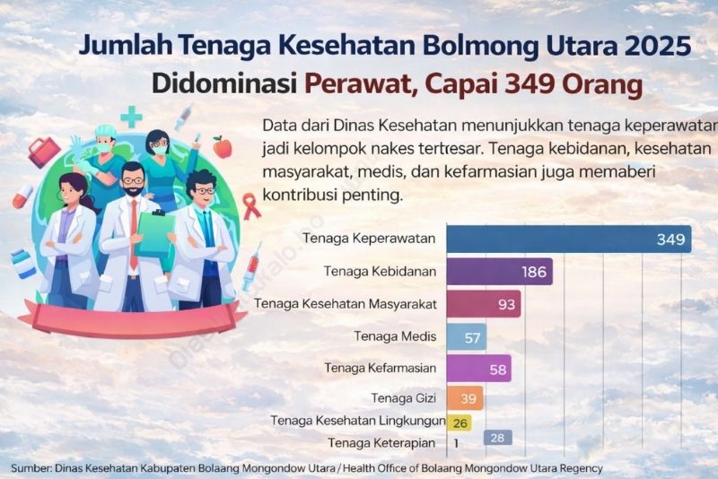 Jumlah tenaga kesehatan Bolmong Utara 2025