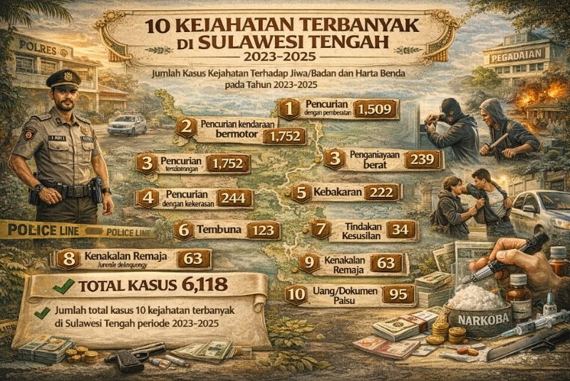 Kejahatan Sulawesi Tengah 2025