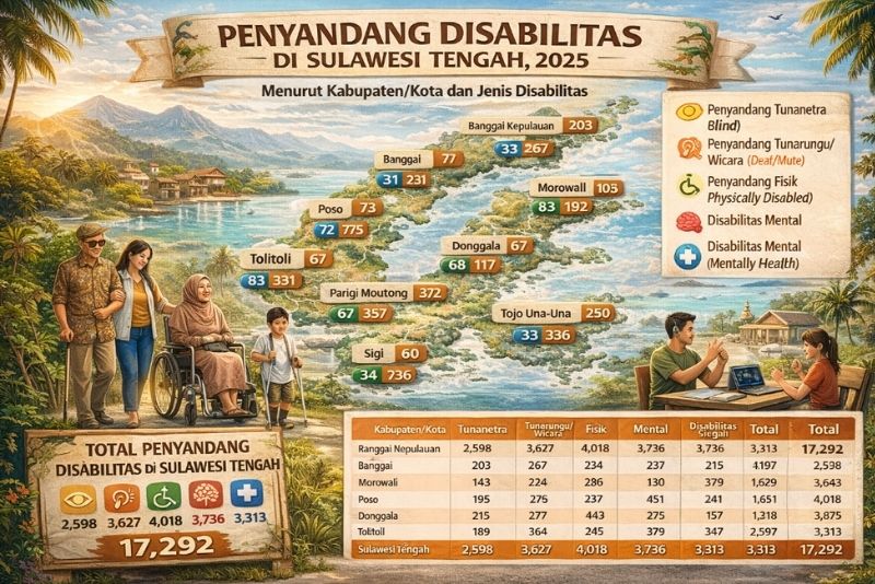 Penyandang Disabilitas Sulawesi Tengah 2025