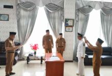 Pelantikan Ikhlas Pasambuna sebagai Pj Sangadi Kotabunan oleh Wakil Bupati Boltim
