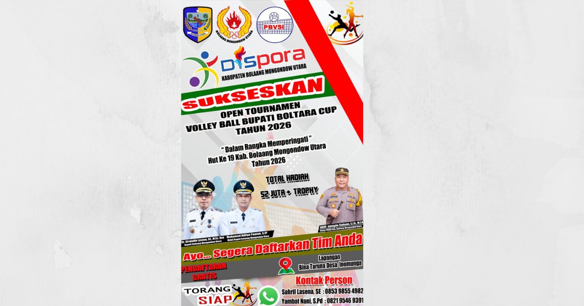Bupati Boltara Cup 2026 bola voli
