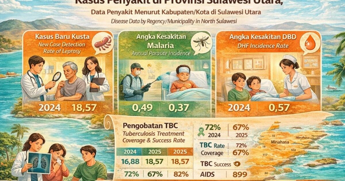 data penyakit Sulawesi Utara 2024 2025