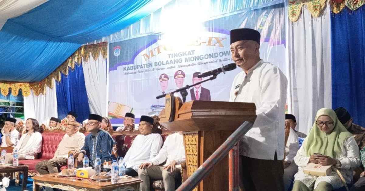 Wabup Argo Sumaiku membuka MTQ ke-IX Boltim 2026 di Lapangan Garuda Nuangan