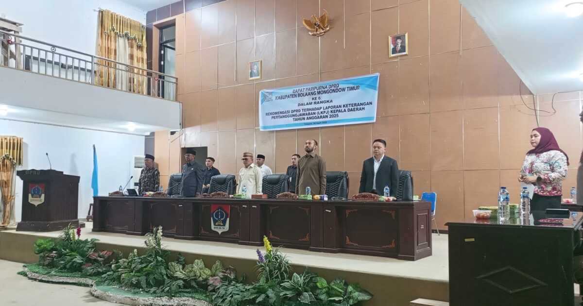 DPRD Boltim menggelar rapat paripurna LKPJ 2025