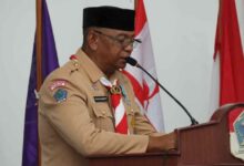 Bupati Oskar Manoppo membuka Muscab III Pramuka Boltim tahun 2026