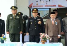 Kapolres Boltim AKBP Golfried Hasiholan Pakpahan menghadiri Upacara Hari Lahir Pancasila 2026