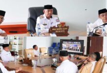 Bupati Oskar Manoppo mengikuti penandatanganan kontrak pembangunan RSUD Boltim melalui Program PHTC 2026.
