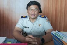 Kantor Pertanahan Boltim Stev K Rumagit menjelaskan informasi HGU Kobondian di wilayah Kotabunan